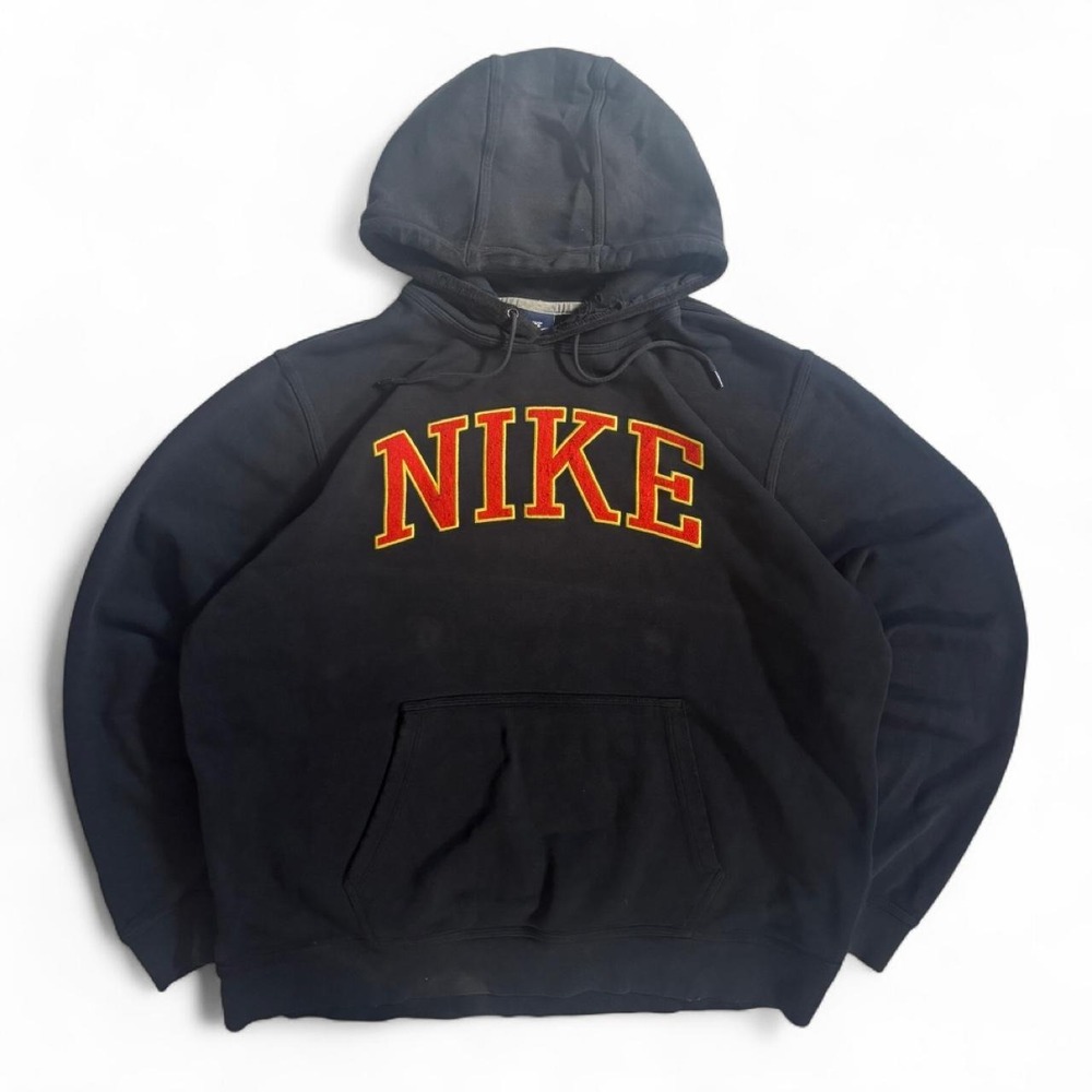Black Y2k Nike Spellout Hoodie - XL